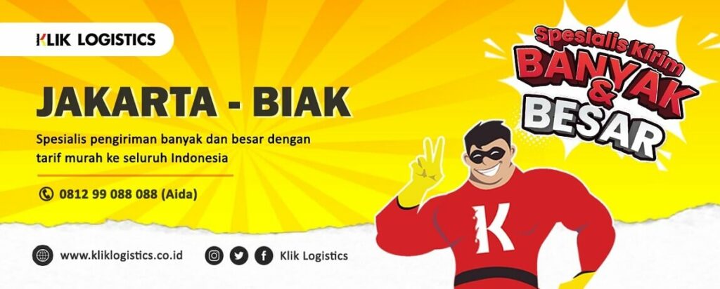 ekspedisi jakarta biak klik logistics murah dan aman