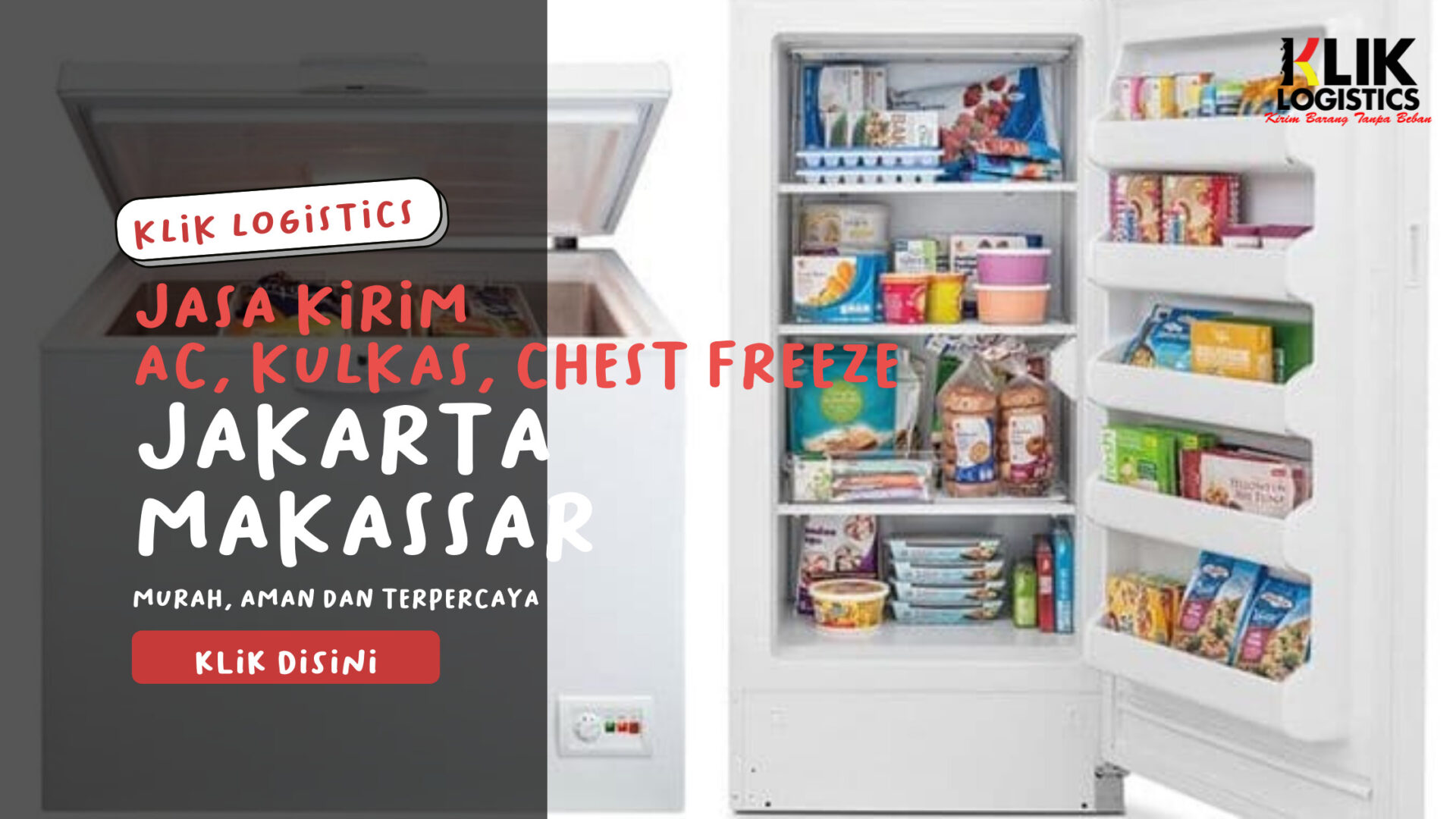 jasa kirim ac kulkas chest freezer