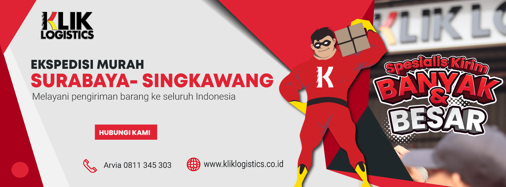 jasa ekspedisi surabaya singkawang tarif termurah klik logistics