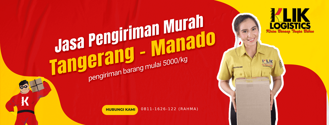jasa ekspedisi Tangerang Manado klik logistics