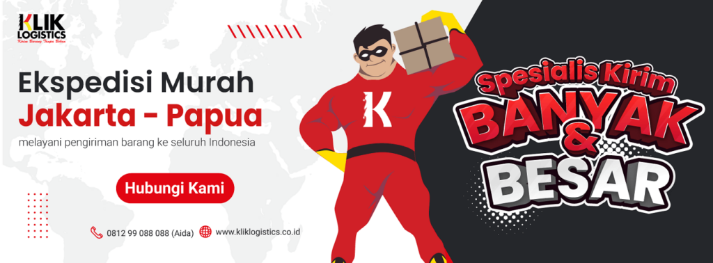 jasa ekspedisi cargo jakarta papua murah klik logistics