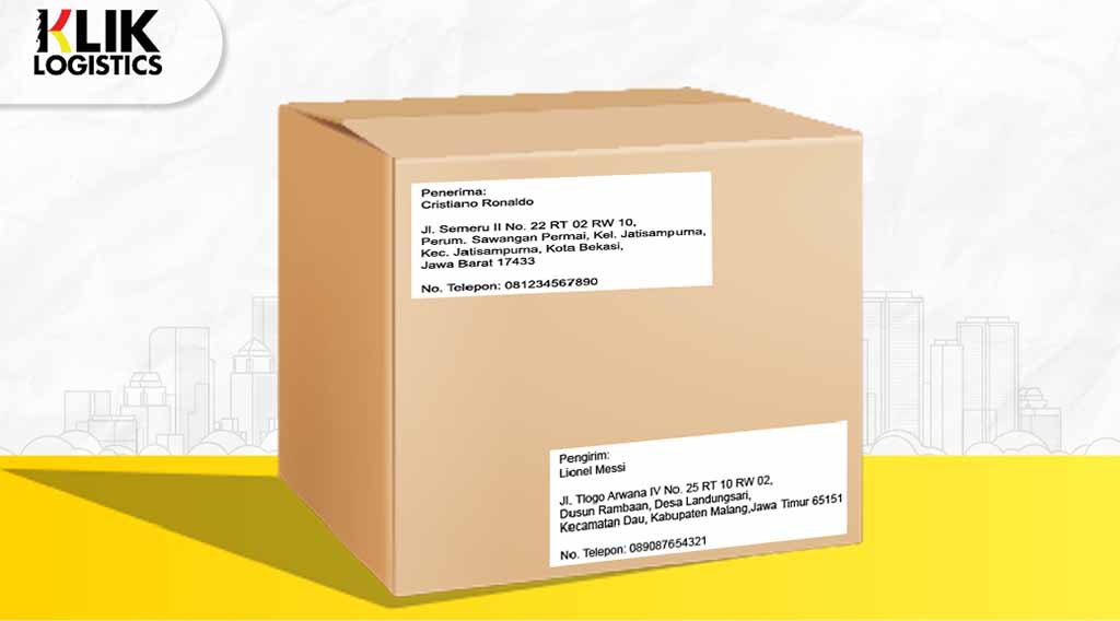 cara menulis alamat paket