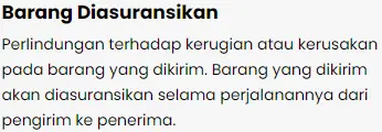klik logistics tentunya memberikan asuransi pengiriman untuk kenyamanan anda